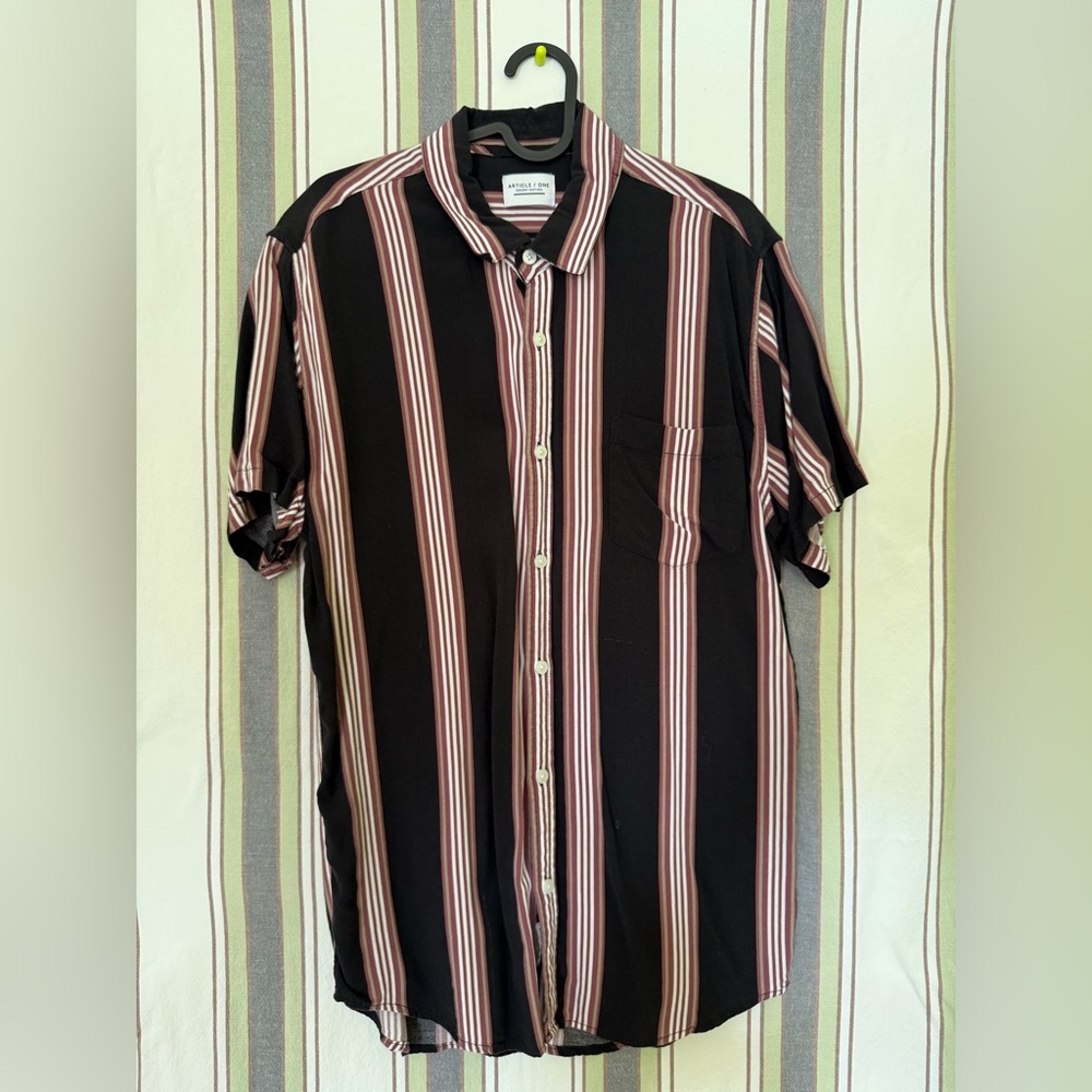 Black and Red Striped Shirt